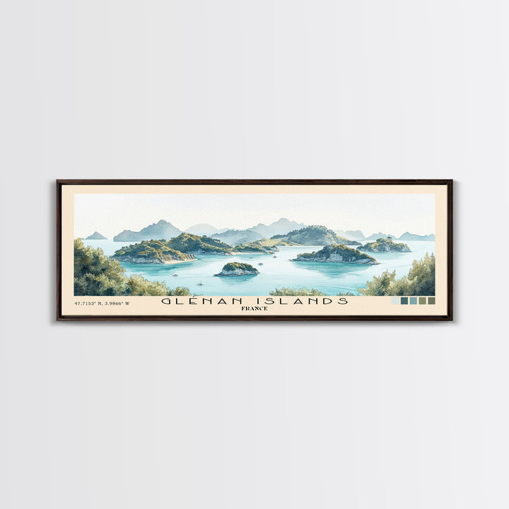 Glénan Islands, France Watercolor Print, Vacation Gift, France Wall Art, Beach Painting, Beach Decor, Beach Or Lakehouse Art
