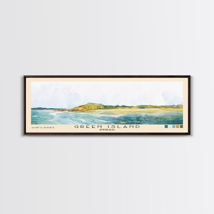 Green Island, Australia Watercolor Print, Vacation Gift, Australia Wall Art, Beach Painting, Beach Decor, Beach Or Lakehouse Art
