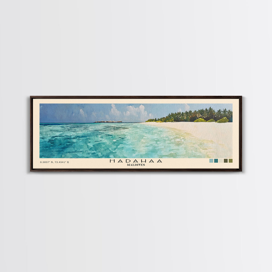 Hadahaa, Maldives Watercolor Print, Vacation Gift, Maldives Wall Art, Vacation Wall Art, Vacatation Memories, Beach Decor, Beach Or Lakehouse Art