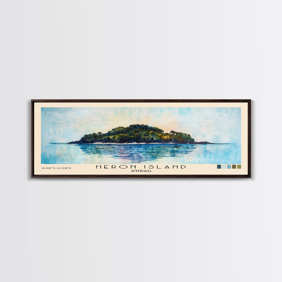 Heron Island, Australia Watercolor Beach Print, Vacation Gift, Australia Wall Art, Beach Painting, Beach Decor, Beach Painting