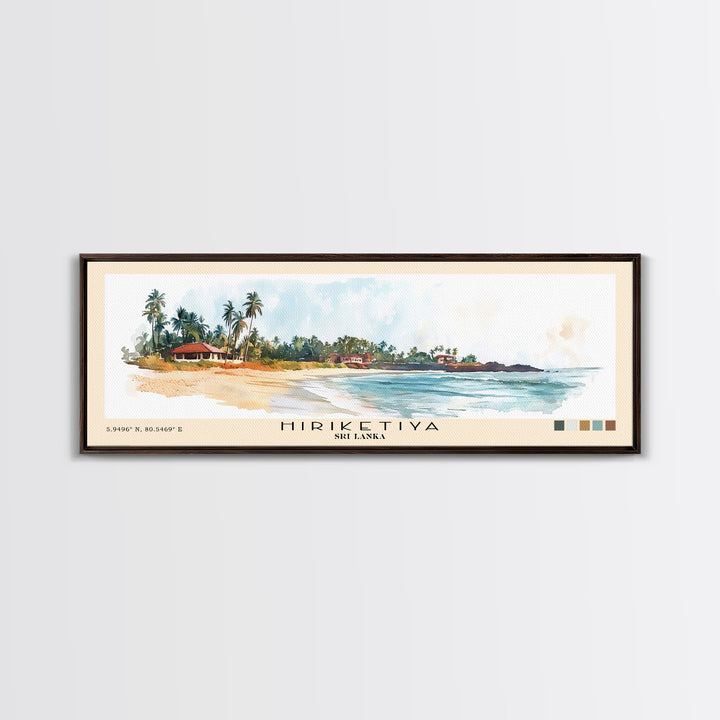 Hiriketiya, Sri Lanka Watercolor Print, Vacation Gift, Sri Lanka Wall Art, Beach Painting, Beach Decor, Beach Or Lakehouse Art