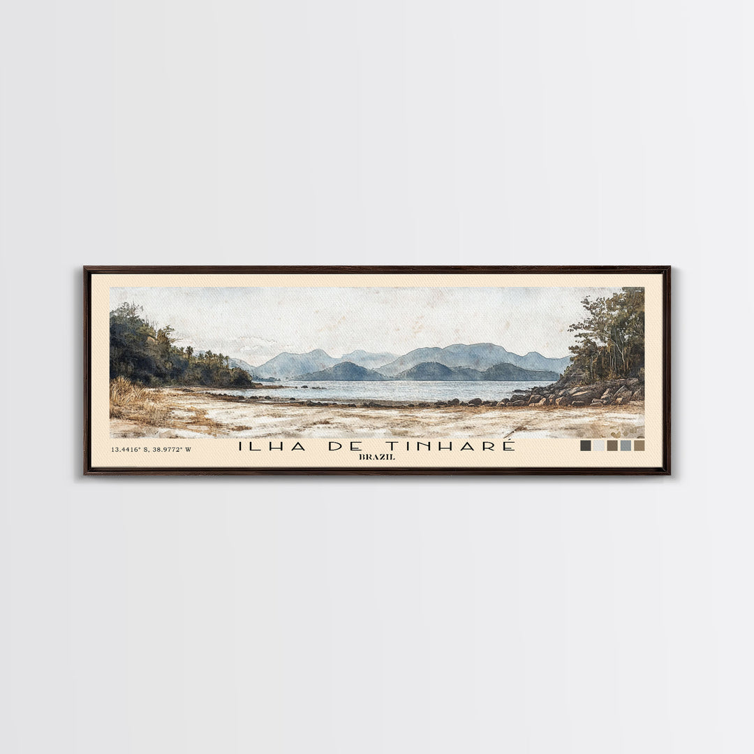 Ilha de Tinharé, Brazil Watercolor Print, Vacation Gift, Brazil Wall Art, Vacation Wall Art, Vacatation Memories, Beach Decor, Beach Or Lakehouse Art