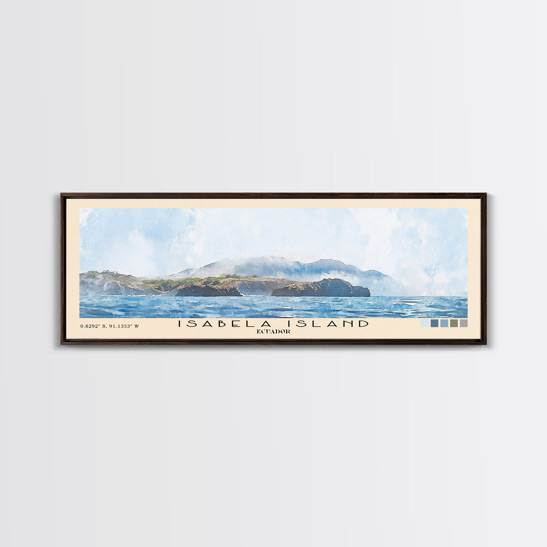 Isabela Island, Ecuador Watercolor Print, Vacation Gift, Ecuador Wall Art, Beach Painting, Beach Decor, Beach Or Lakehouse Art