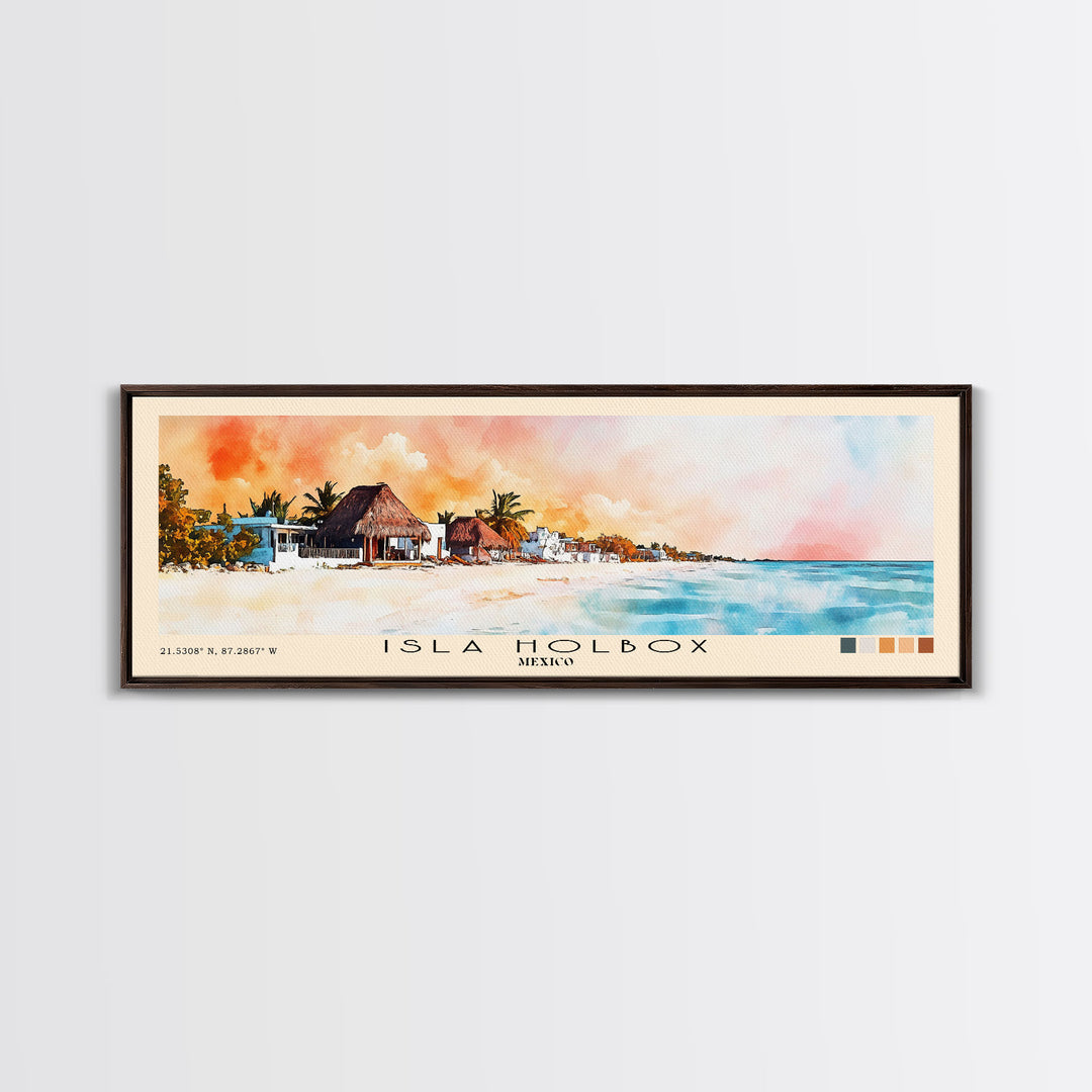Isla Holbox, Mexico Watercolor Print, Vacation Gift, Mexico Wall Art, Beach Painting, Beach Decor, Beach Or Lakehouse Art