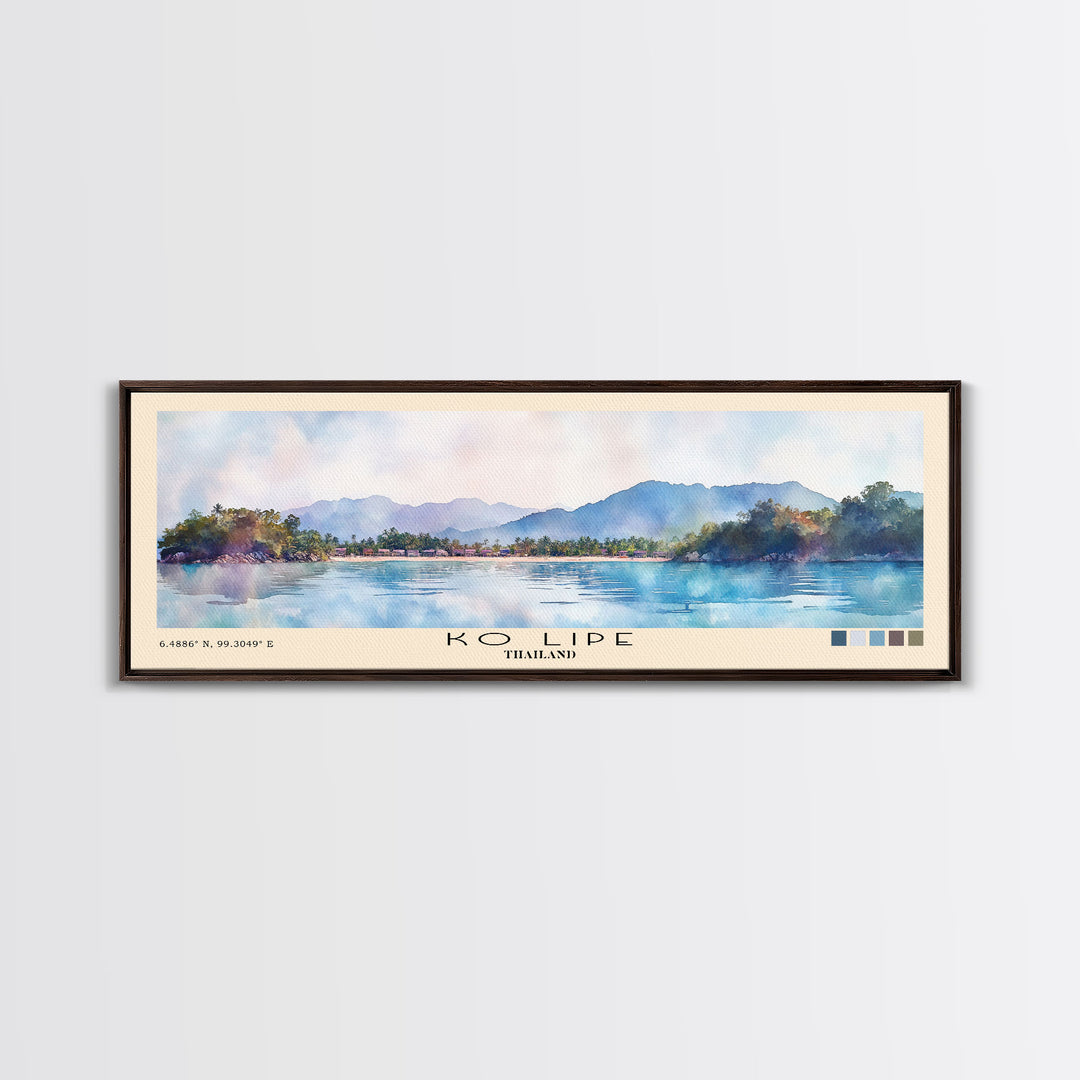 Ko Lipe, Thailand Watercolor Beach Print, Vacation Gift, Thailand Wall Art, Beach Painting, Beach Decor, Beach Painting