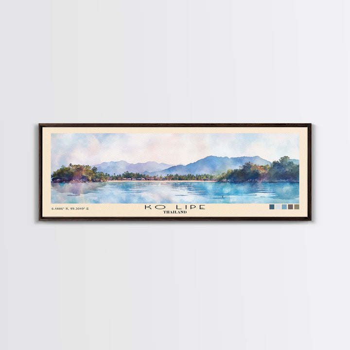 Ko Lipe, Thailand Watercolor Beach Print, Vacation Gift, Thailand Wall Art, Beach Painting, Beach Decor, Beach Painting