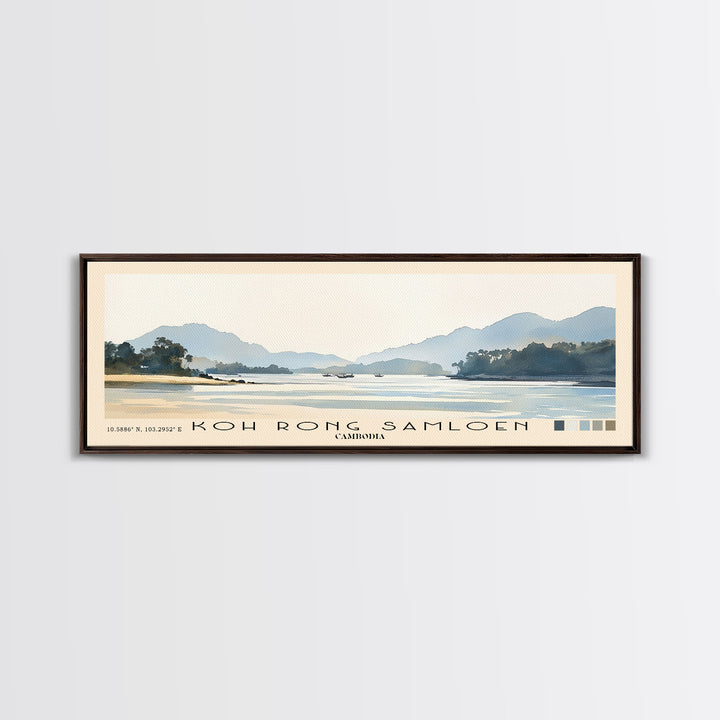 Koh Rong Samloen, Cambodia Watercolor Print, Vacation Gift, Cambodia Wall Art, Vacation Wall Art, Vacatation Memories, Beach Decor, Beach Or Lakehouse Art