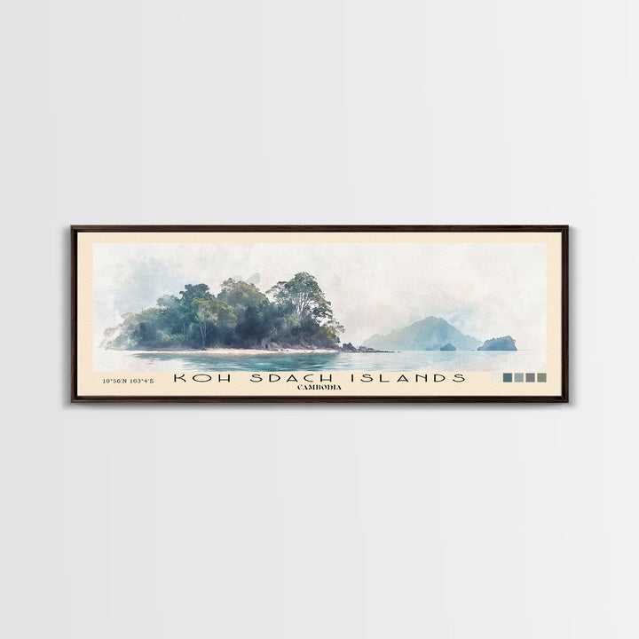 Koh Sdach Islands, Cambodia Watercolor Print, Vacation Gift, Cambodia Wall Art, Beach Painting, Beach Decor, Beach Or Lakehouse Art