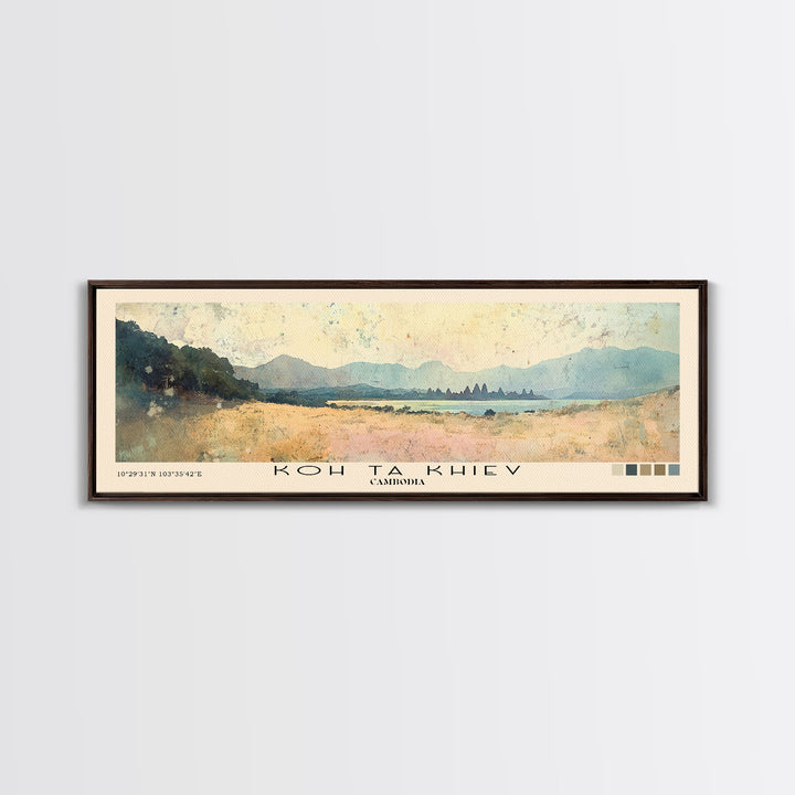 Koh Ta Khiev, Cambodia Watercolor Beach Print, Vacation Gift, Cambodia Wall Art, Beach Painting, Beach Decor, Beach Painting