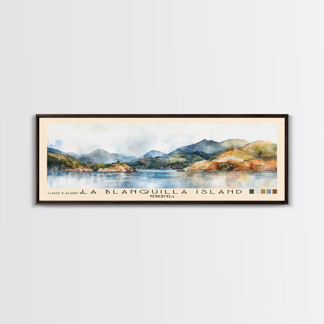 La Blanquilla Island, Venezuela Watercolor Print, Vacation Gift, Venezuela Wall Art, Beach Painting, Beach Decor, Beach Or Lakehouse Art
