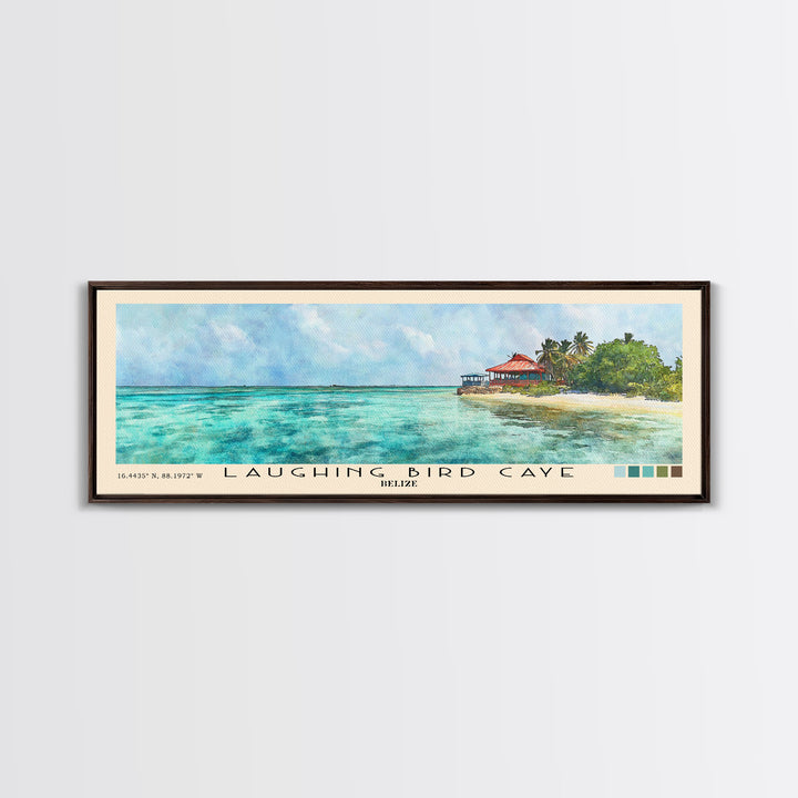 Laughing Bird Caye, Belize Watercolor Print, Vacation Gift, Belize Wall Art, Vacation Wall Art, Vacatation Memories, Beach Decor, Beach Or Lakehouse Art