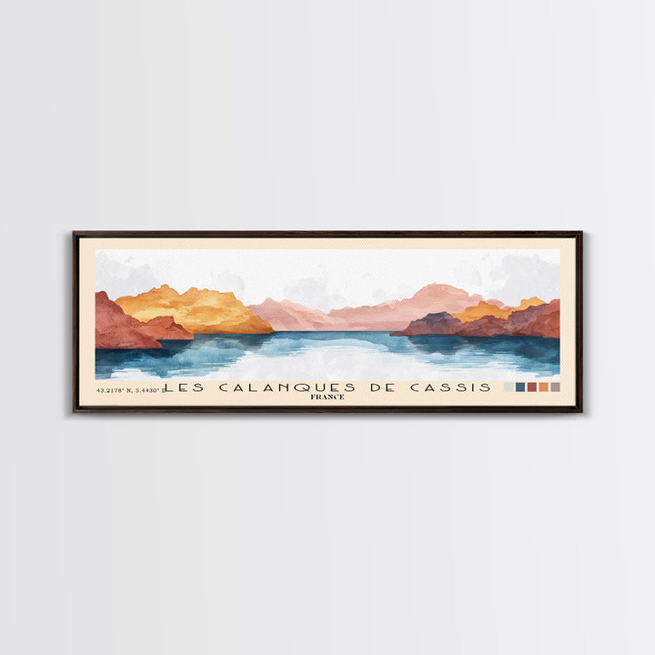 Les Calanques de Cassis, France Watercolor Print, Vacation Gift, France Wall Art, Vacation Wall Art, Vacatation Memories, Beach Decor, Beach Or Lakehouse Art