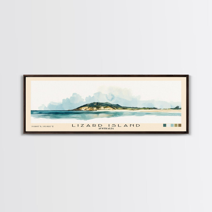 Lizard Island, Australia Watercolor Beach Print, Vacation Gift, Australia Wall Art, Beach Painting, Beach Decor, Beach Painting