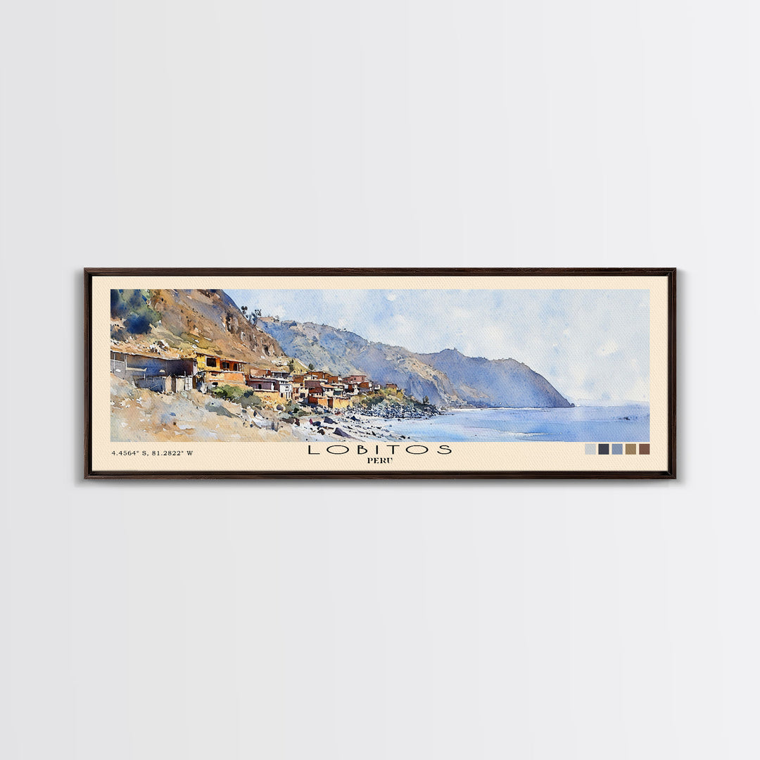 Lobitos, Peru Watercolor Print, Vacation Gift, Peru Wall Art, Vacation Wall Art, Vacatation Memories, Beach Decor, Beach Or Lakehouse Art