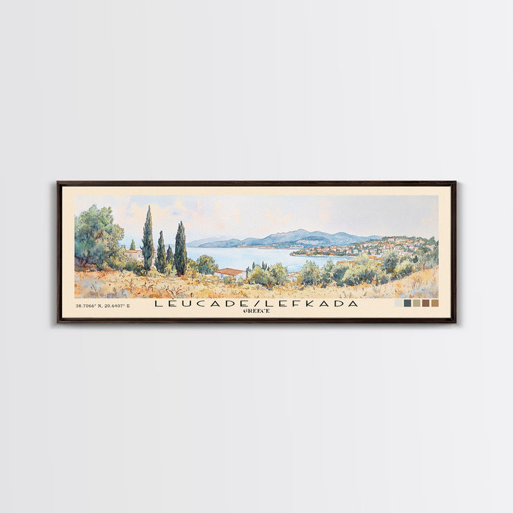 Léucade/Lefkada, Greece Watercolor Print, Vacation Gift, Greece Wall Art, Beach Painting, Beach Decor, Beach Or Lakehouse Art