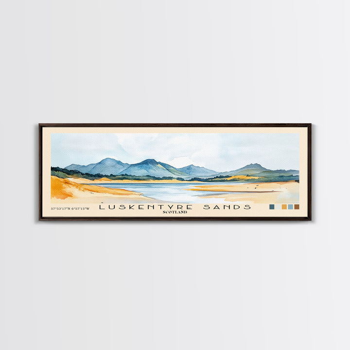 Luskentyre Sands, Scotland Watercolor Print, Vacation Gift, Scotland Wall Art, Vacation Wall Art, Vacatation Memories, Beach Decor, Beach Or Lakehouse Art