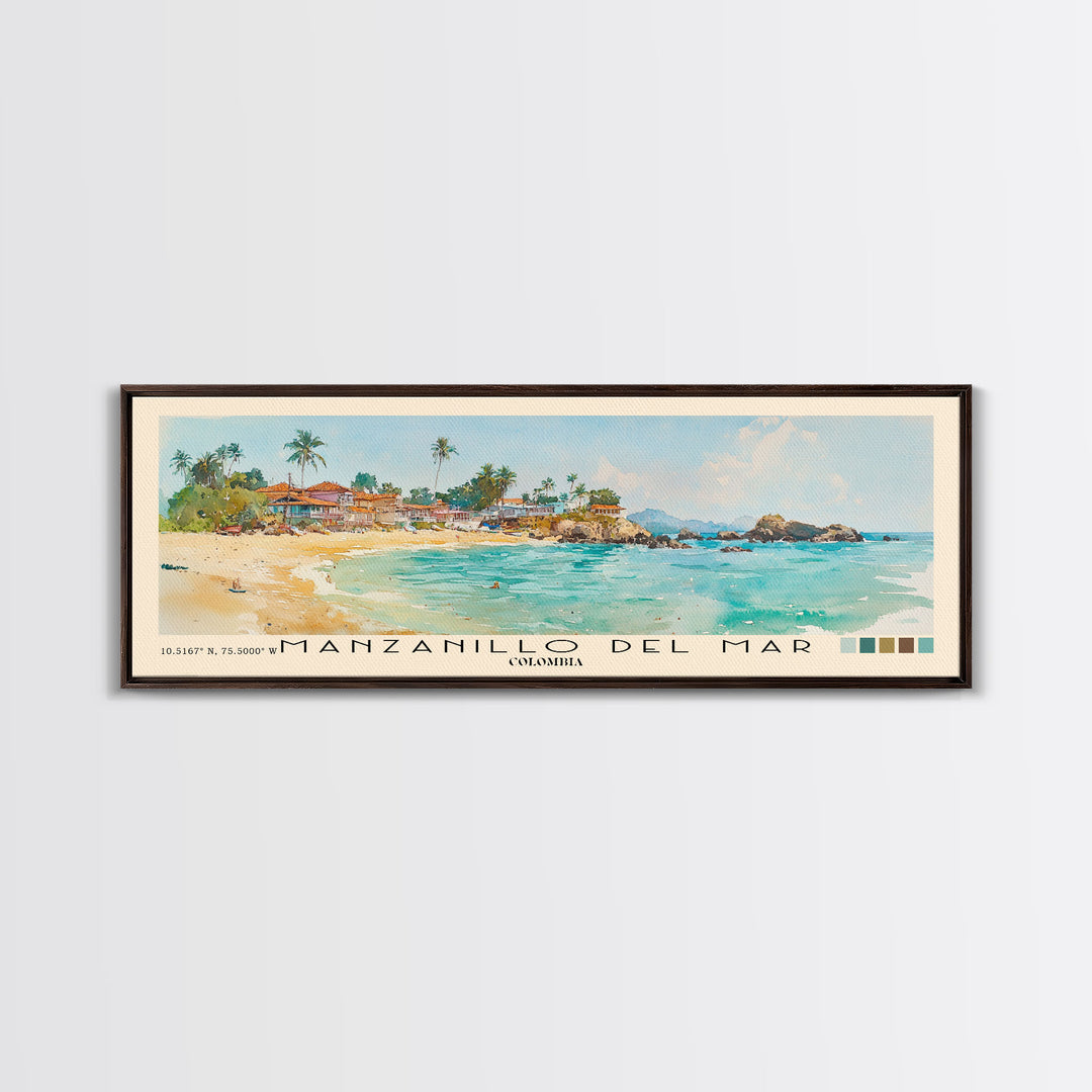 Manzanillo del Mar, Colombia Watercolor Print, Vacation Gift, Colombia Wall Art, Beach Painting, Beach Decor, Beach Or Lakehouse Art