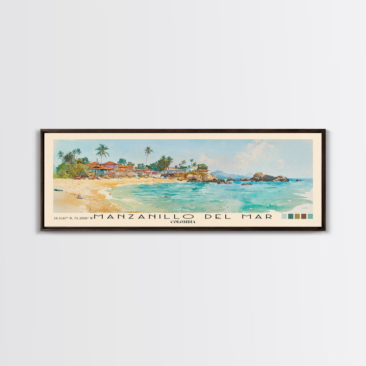 Manzanillo del Mar, Colombia Watercolor Print, Vacation Gift, Colombia Wall Art, Beach Painting, Beach Decor, Beach Or Lakehouse Art