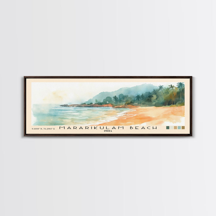Mararikulam Beach, India Watercolor Print, Vacation Gift, India Wall Art, Vacation Wall Art, Vacatation Memories, Beach Decor, Beach Or Lakehouse Art
