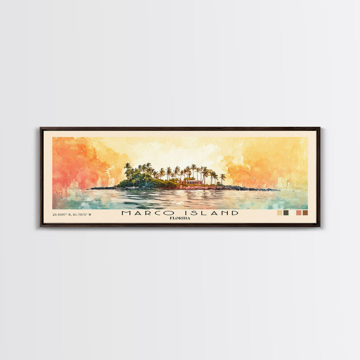 Marco Island, Florida Watercolor Print, Vacation Gift, Florida Wall Art, Beach Painting, Beach Decor, Beach Or Lakehouse Art