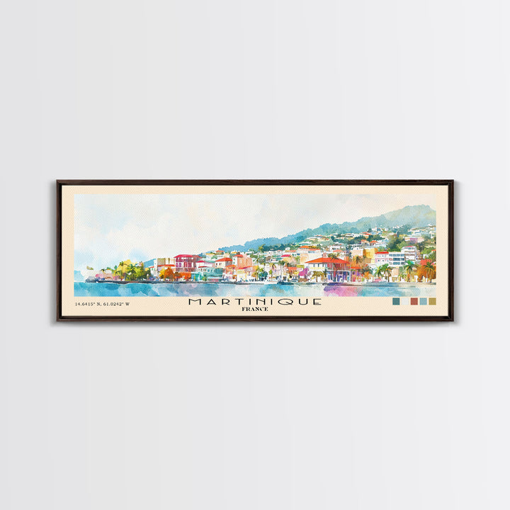 Martinique, France Watercolor Print, Vacation Gift, France Wall Art, Vacation Wall Art, Vacatation Memories, Beach Decor, Beach Or Lakehouse Art