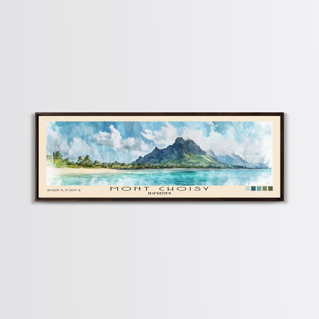 Mont Choisy, Mauritius Watercolor Print, Vacation Gift, Mauritius Wall Art, Beach Painting, Beach Decor, Beach Or Lakehouse Art