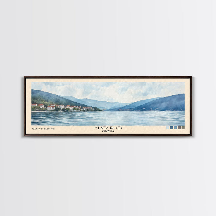 Moro, Croatia Watercolor Beach Print, Vacation Gift, Croatia Wall Art, Beach Painting, Beach Decor, Beach Painting