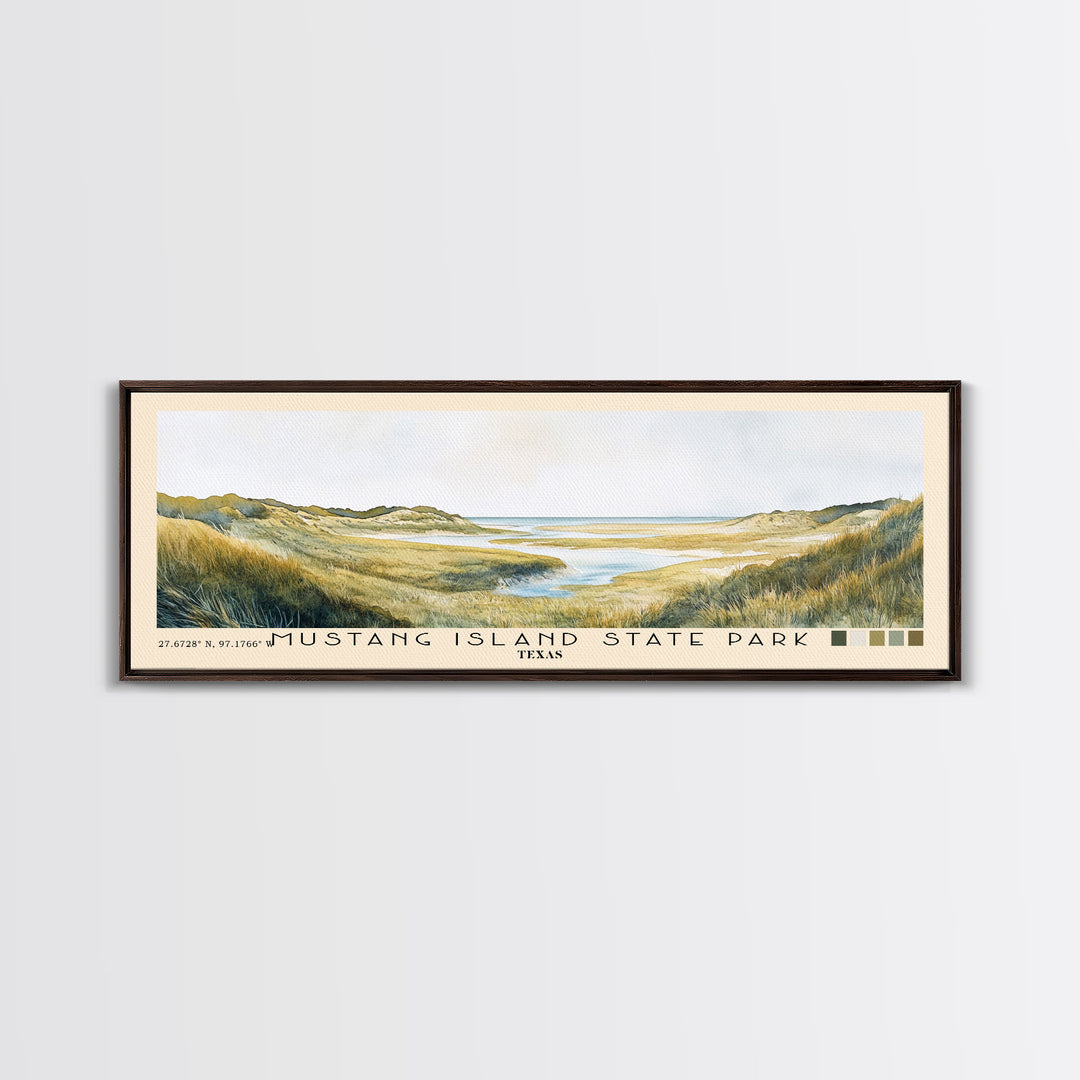 Mustang Island State Park, Texas Watercolor Print, Vacation Gift, Texas Wall Art, Vacation Wall Art, Vacatation Memories, Beach Decor, Beach Or Lakehouse Art