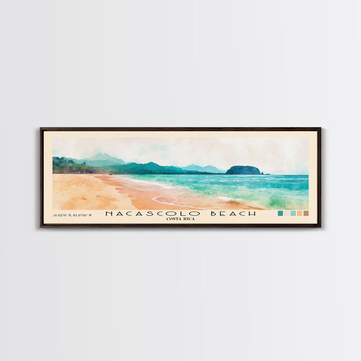 Nacascolo Beach, Costa Rica Watercolor Print, Vacation Gift, Costa Rica Wall Art, Vacation Wall Art, Vacatation Memories, Beach Decor, Beach Or Lakehouse Art