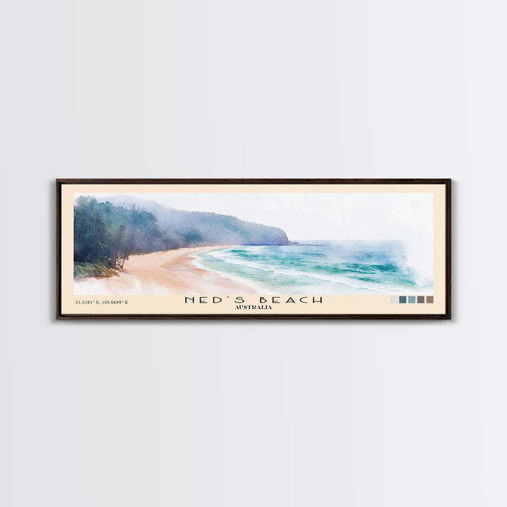 Ned's Beach, Australia Watercolor Print, Vacation Gift, Australia Wall Art, Vacation Wall Art, Vacatation Memories, Beach Decor, Beach Or Lakehouse Art
