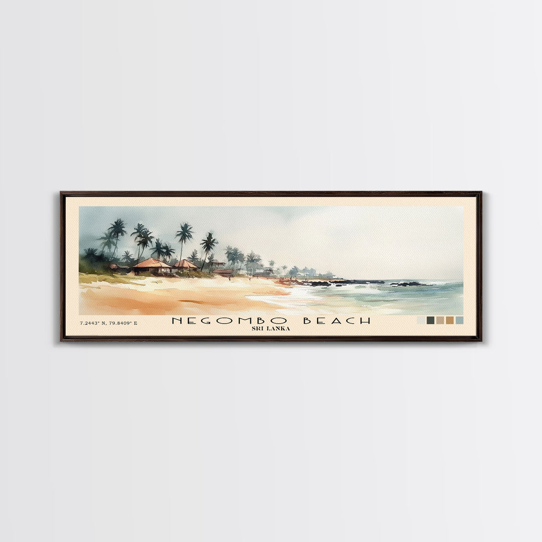 Negombo beach, Sri Lanka Watercolor Print, Vacation Gift, Sri Lanka Wall Art, Beach Painting, Beach Decor, Beach Or Lakehouse Art