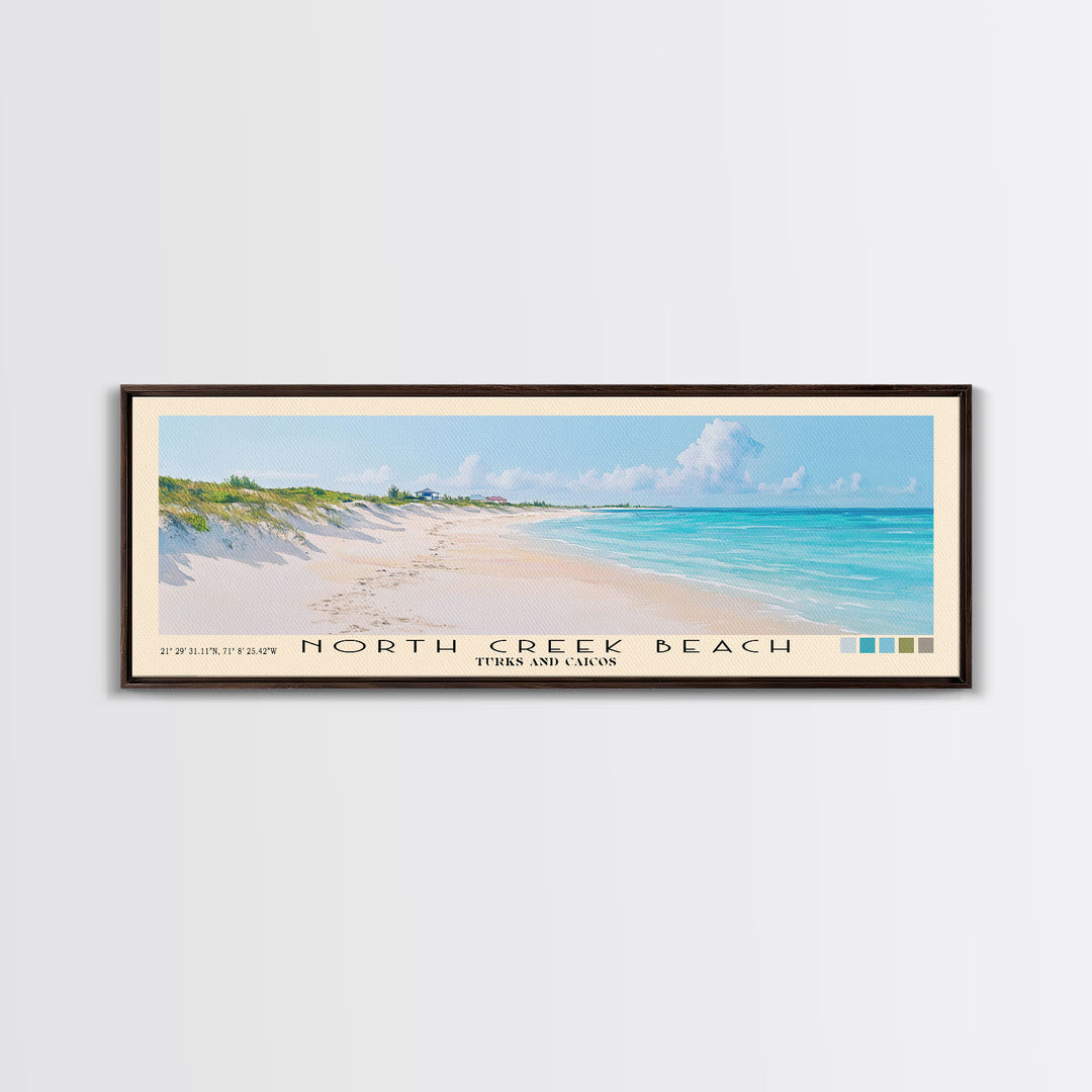 North Creek Beach, Turks and Caicos Watercolor Print, Vacation Gift, Turks and Caicos Wall Art, Beach Painting, Beach Decor, Beach Or Lakehouse Art