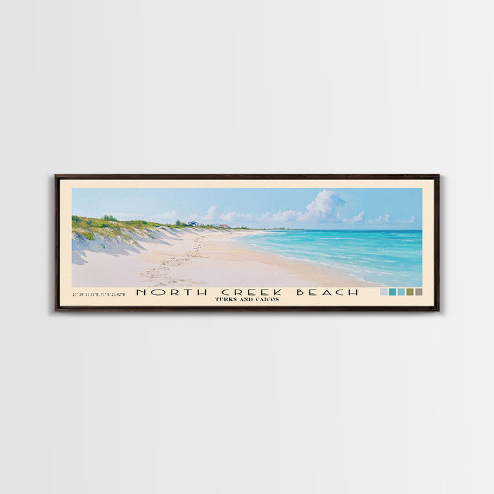North Creek Beach, Turks and Caicos Watercolor Print, Vacation Gift, Turks and Caicos Wall Art, Beach Painting, Beach Decor, Beach Or Lakehouse Art