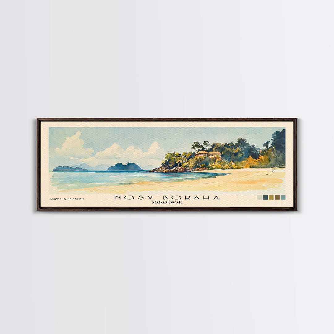 Nosy Boraha, Madagascar Watercolor Print, Vacation Gift, Madagascar Wall Art, Vacation Wall Art, Vacatation Memories, Beach Decor, Beach Or Lakehouse Art