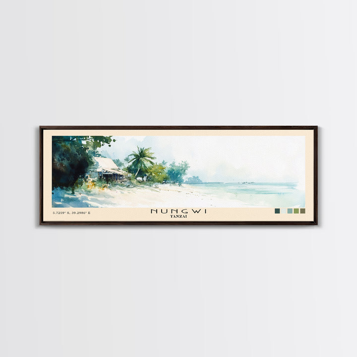 Nungwi, Tanzai Watercolor Print, Vacation Gift, Tanzai Wall Art, Vacation Wall Art, Vacatation Memories, Beach Decor, Beach Or Lakehouse Art