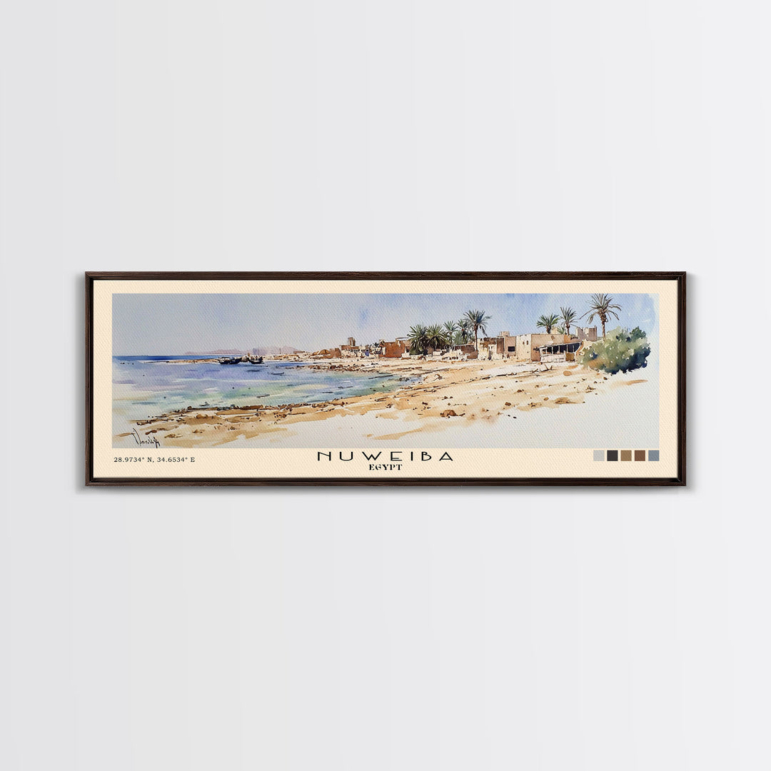 Nuweiba, Egypt Watercolor Print, Vacation Gift, Egypt Wall Art, Vacation Wall Art, Vacatation Memories, Beach Decor, Beach Or Lakehouse Art