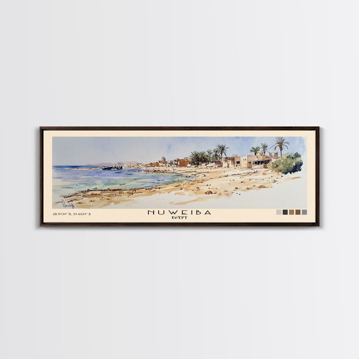 Nuweiba, Egypt Watercolor Print, Vacation Gift, Egypt Wall Art, Vacation Wall Art, Vacatation Memories, Beach Decor, Beach Or Lakehouse Art