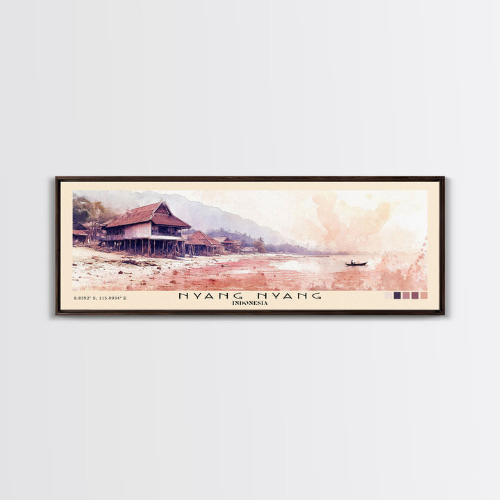 Nyang Nyang, Indonesia Watercolor Print, Vacation Gift, Indonesia Wall Art, Beach Painting, Beach Decor, Beach Or Lakehouse Art