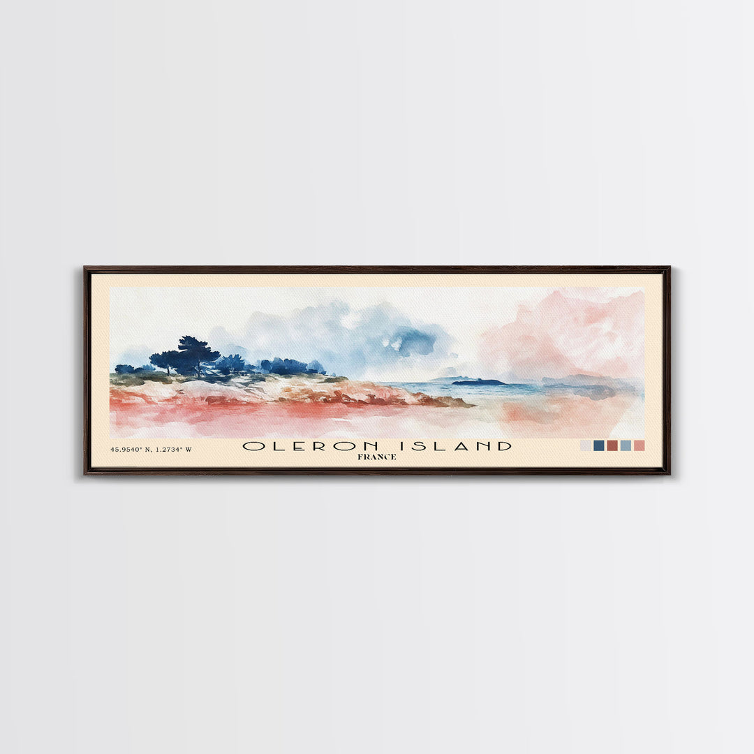 Oleron Island, France Watercolor Print, Vacation Gift, France Wall Art, Vacation Wall Art, Vacatation Memories, Beach Decor, Beach Or Lakehouse Art