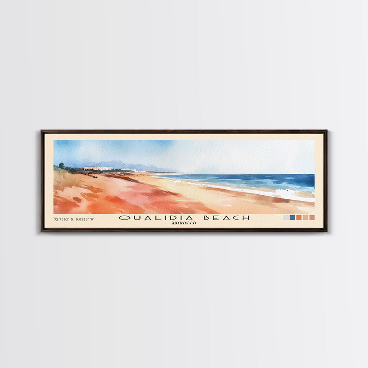 Oualidia Beach, Morocco Watercolor Print, Vacation Gift, Morocco Wall Art, Beach Painting, Beach Decor, Beach Or Lakehouse Art