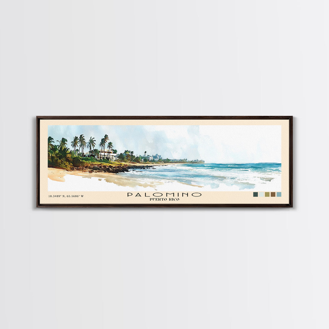 Palomino, Puerto Rico Watercolor Beach Print, Vacation Gift, Puerto Rico Wall Art, Beach Painting, Beach Decor, Beach Painting