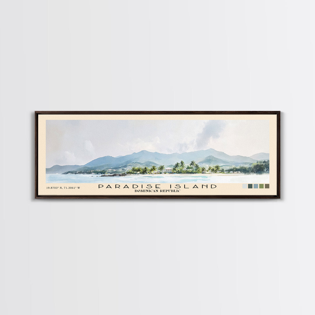 Paradise Island, Dominican Republic Watercolor Print, Vacation Gift, Dominican Republic Wall Art, Beach Painting, Beach Decor, Beach Or Lakehouse Art