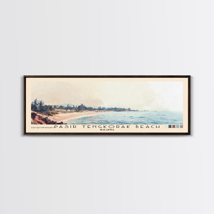 Pasir Tengkorak Beach, Malasyia Watercolor Print, Vacation Gift, Malasyia Wall Art, Vacation Wall Art, Vacatation Memories, Beach Decor, Beach Or Lakehouse Art