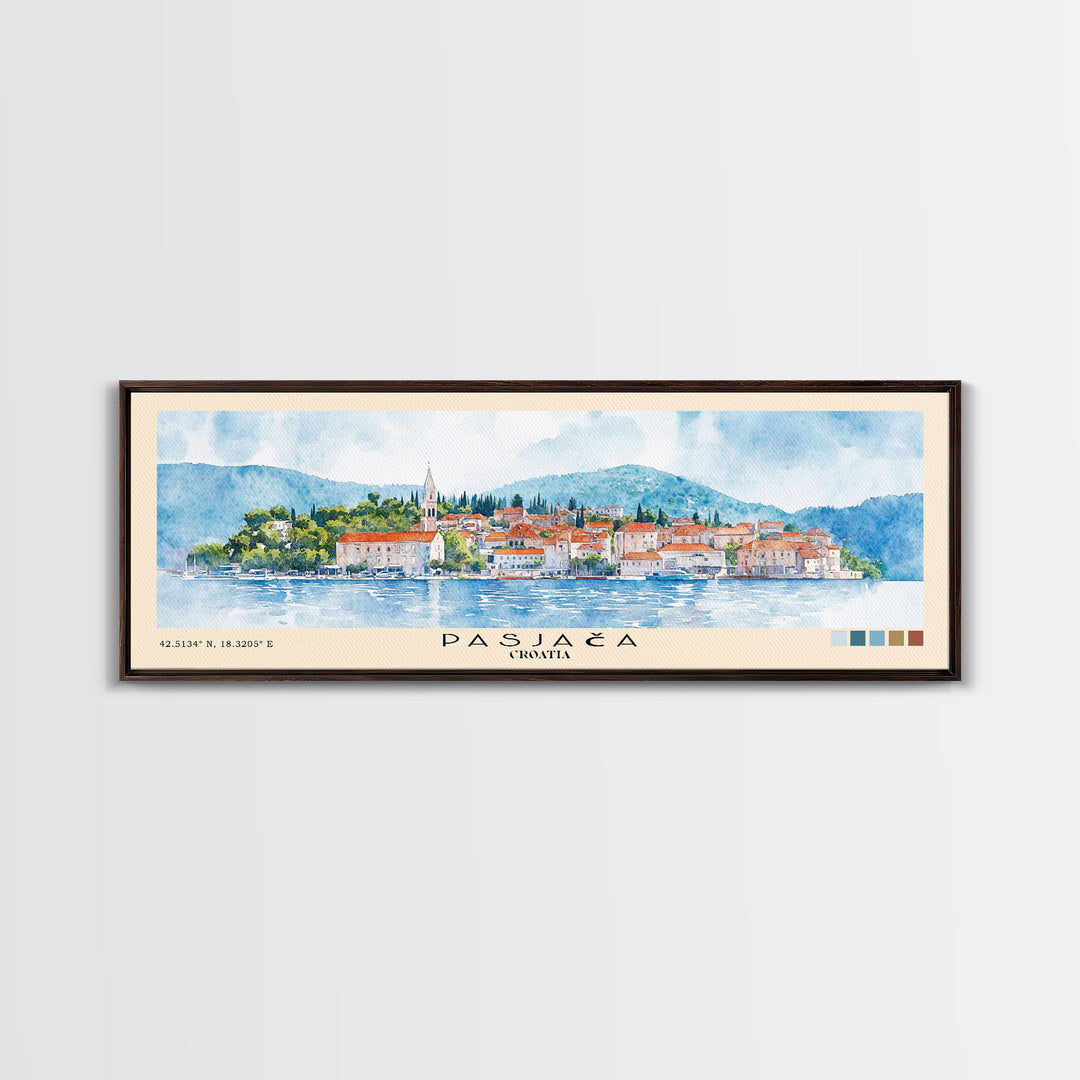Pasjača, Croatia Watercolor Print, Vacation Gift, Croatia Wall Art, Beach Painting, Beach Decor, Beach Or Lakehouse Art