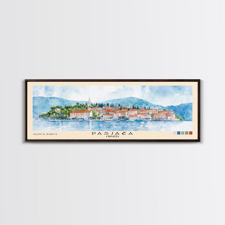 Pasjača, Croatia Watercolor Print, Vacation Gift, Croatia Wall Art, Beach Painting, Beach Decor, Beach Or Lakehouse Art