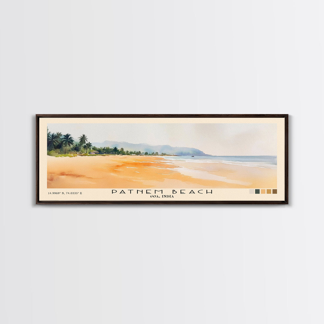 Patnem Beach, Goa, India Watercolor Print, Vacation Gift, Goa, India Wall Art, Vacation Wall Art, Vacatation Memories, Beach Decor, Beach Or Lakehouse Art