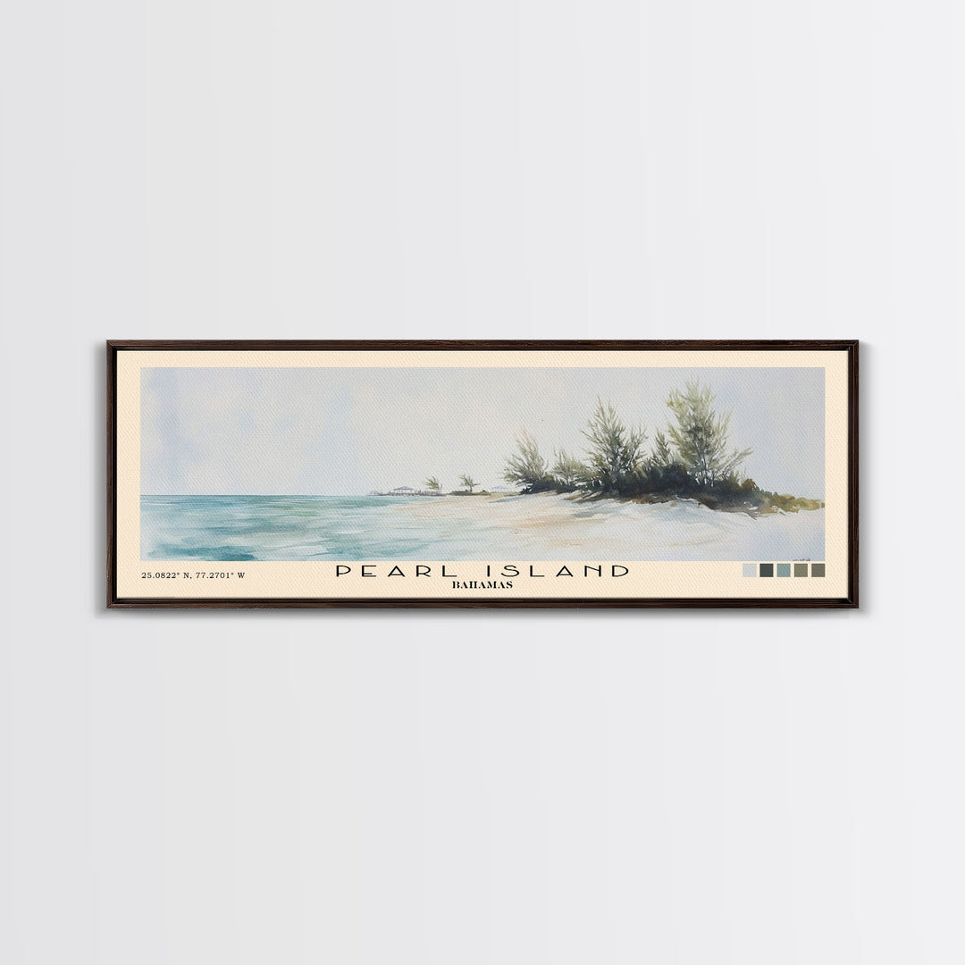 Pearl Island, Bahamas Watercolor Print, Vacation Gift, Bahamas Wall Art, Vacation Wall Art, Vacatation Memories, Beach Decor, Beach Or Lakehouse Art