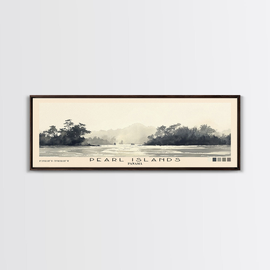 Pearl Islands, Panamá Watercolor Print, Vacation Gift, Panamá Wall Art, Beach Painting, Beach Decor, Beach Or Lakehouse Art