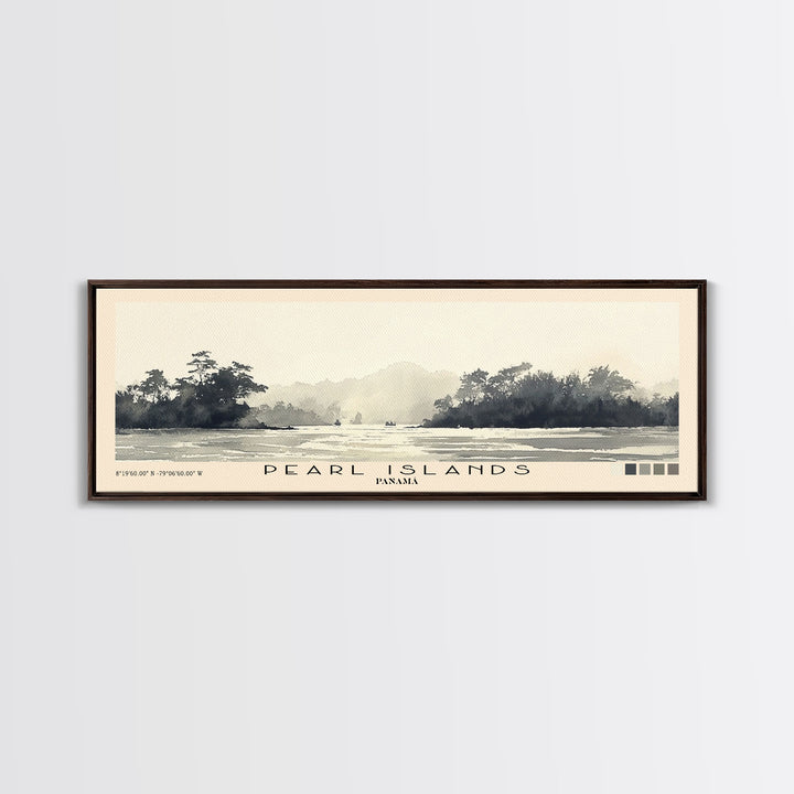 Pearl Islands, Panamá Watercolor Print, Vacation Gift, Panamá Wall Art, Beach Painting, Beach Decor, Beach Or Lakehouse Art