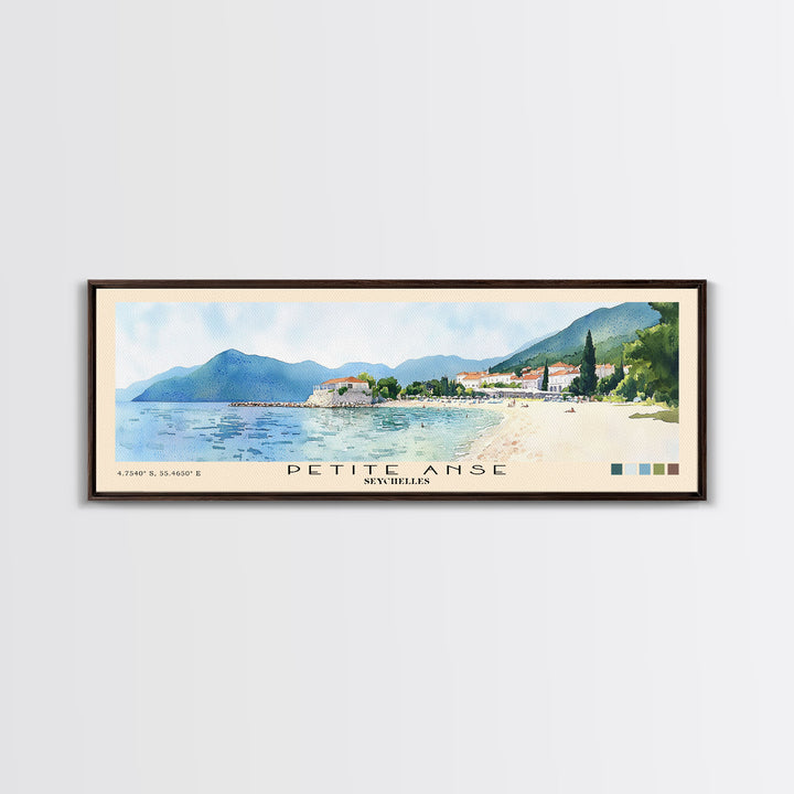 Petite Anse, Seychelles Watercolor Print, Vacation Gift, Seychelles Wall Art, Vacation Wall Art, Vacatation Memories, Beach Decor, Beach Or Lakehouse Art